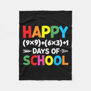 Formula 100 Days Of School Fun Math Teacher 100th  Fleece Blanket
