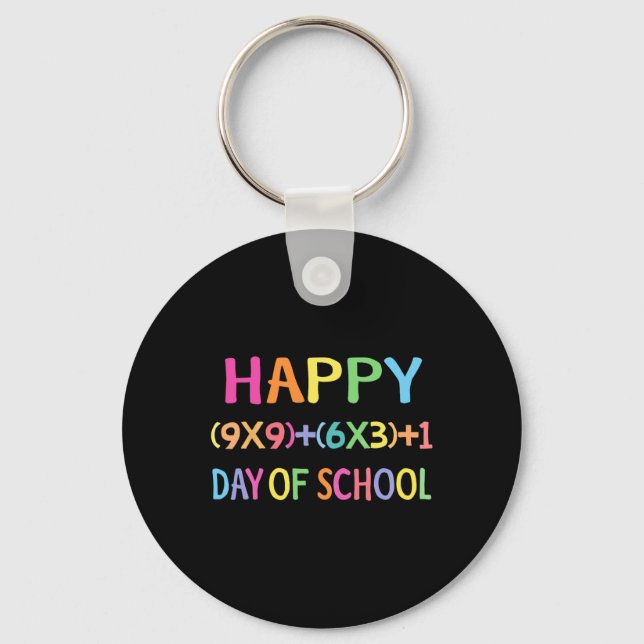 Formula 100 Days Of School Fun Math Teacher 100th  Key Ring (Front)