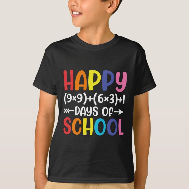 Formula 100 Days Of School Fun Math Teacher 100th  T-Shirt (Front)