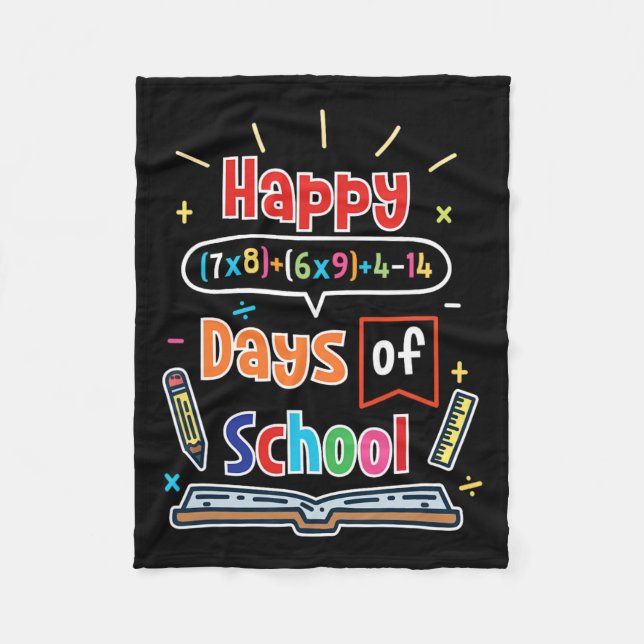 Formula 100 Days Of School Happy 100th Day Of Scho Fleece Blanket (Front)