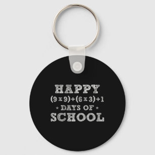 Formula 100 Days Of School Kid Boys Girls Teacher Key Ring