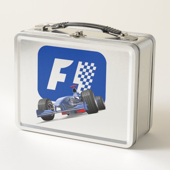 Formula 1 race car metal lunch box (Front)