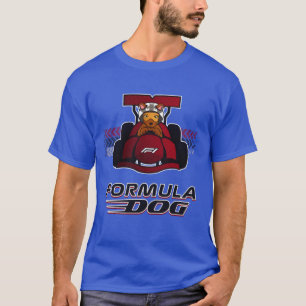 Formula Dog cute Dog driving F1 car vintage T-Shirt