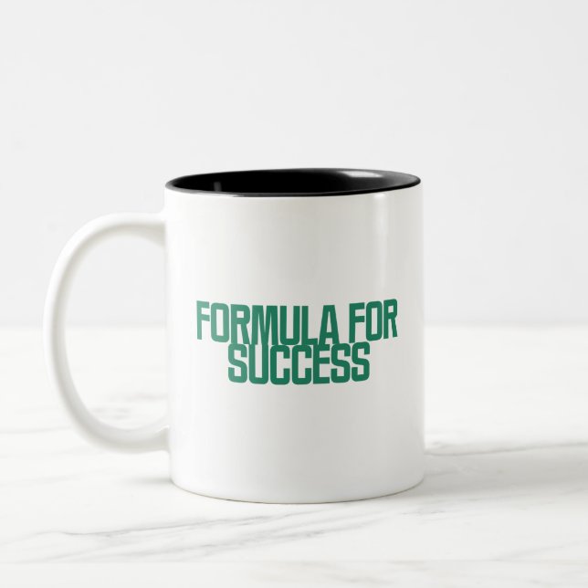 Formula For Success Analytical Mindset Design Two-Tone Coffee Mug (Left)