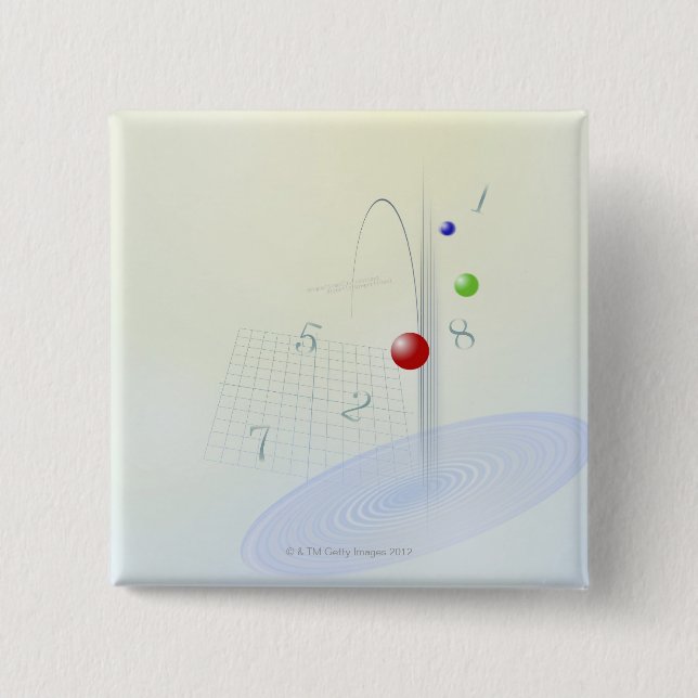 Formula, graph, math symbols 10 15 cm square badge (Front)