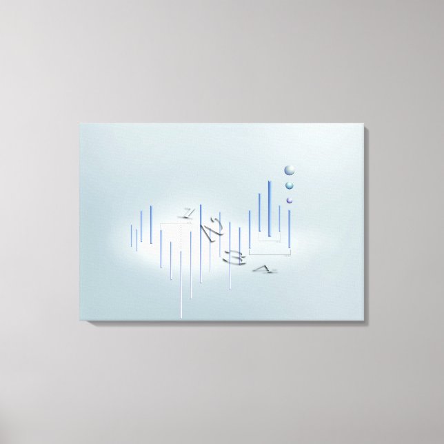 Formula, graph, math symbols 13 canvas print (Front)