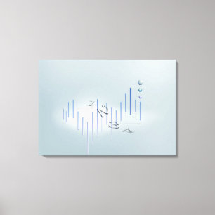 Formula, graph, math symbols 13 canvas print