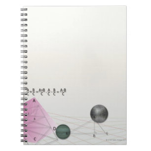 Formula, graph, math symbols 3 notebook