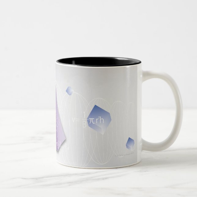 Formula, graph, math symbols 8 Two-Tone coffee mug (Right)