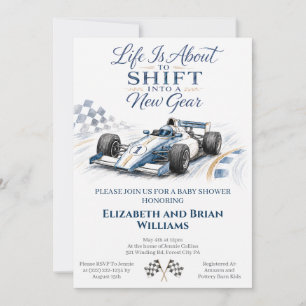 Formula One Baby Shower Invitation 