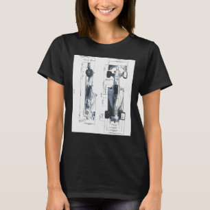 Formula Racing Car Blueprint Mechanical Engineerin T-Shirt