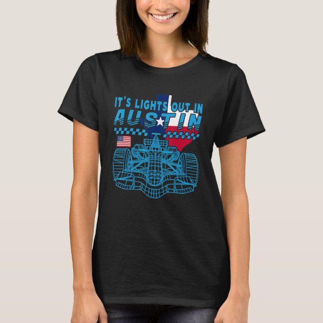 Formula Racing Open Wheel Car Austin Circuit Texas T-Shirt (Front)