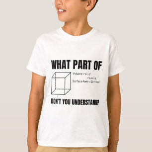Formula Volume Of A Cube! Funny Math T-Shirt