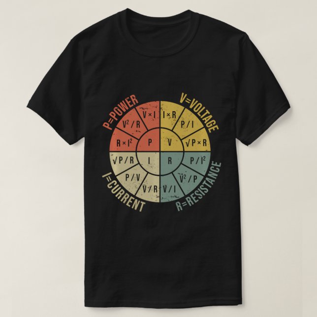 Formula Wheel Electrical Engineering Electricity O T-Shirt (Design Front)