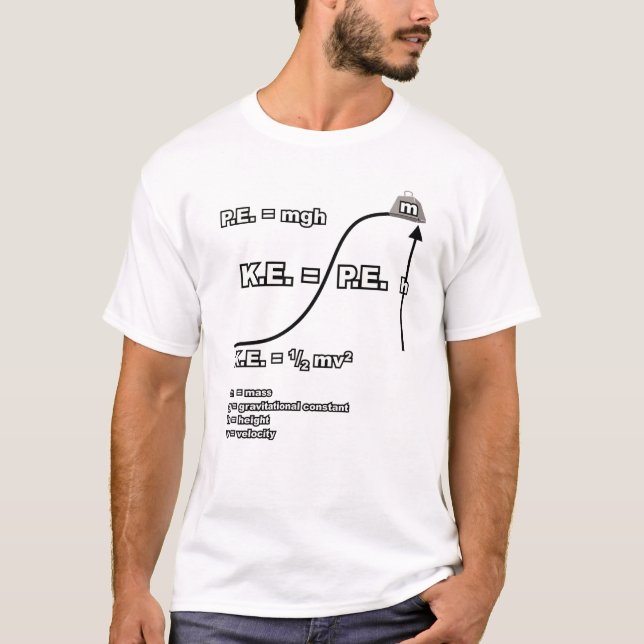 Formulas for Potential and Kinetic Energy T-Shirt (Front)