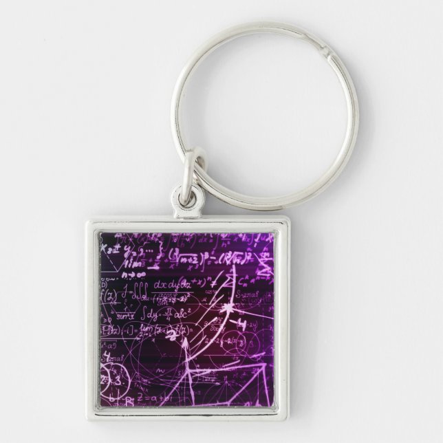 Formulas in mathematical space key ring (Front)