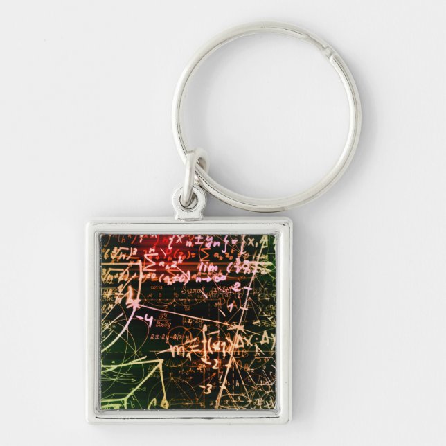 Formulas in mathematical space key ring (Front)