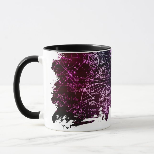 Formulas in mathematical space mug (Left)