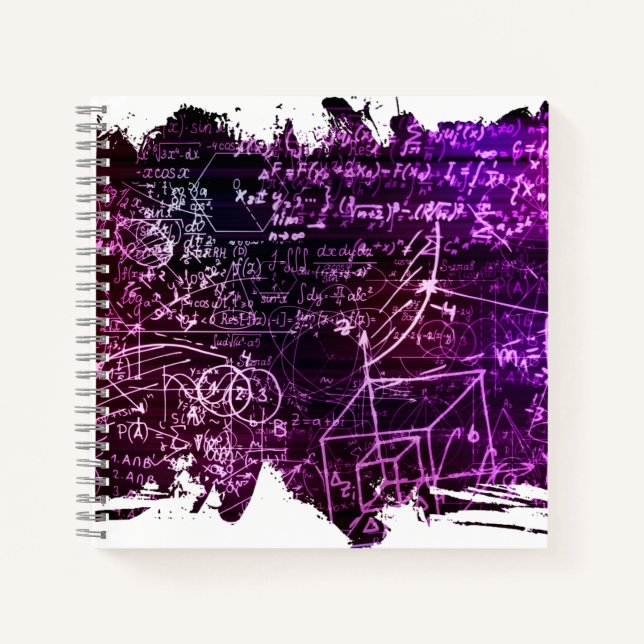 Formulas in mathematical space notebook (Front)