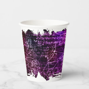 Formulas in mathematical space paper cups