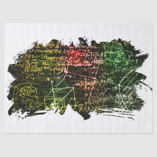 Formulas in mathematical space tissue paper (Front)