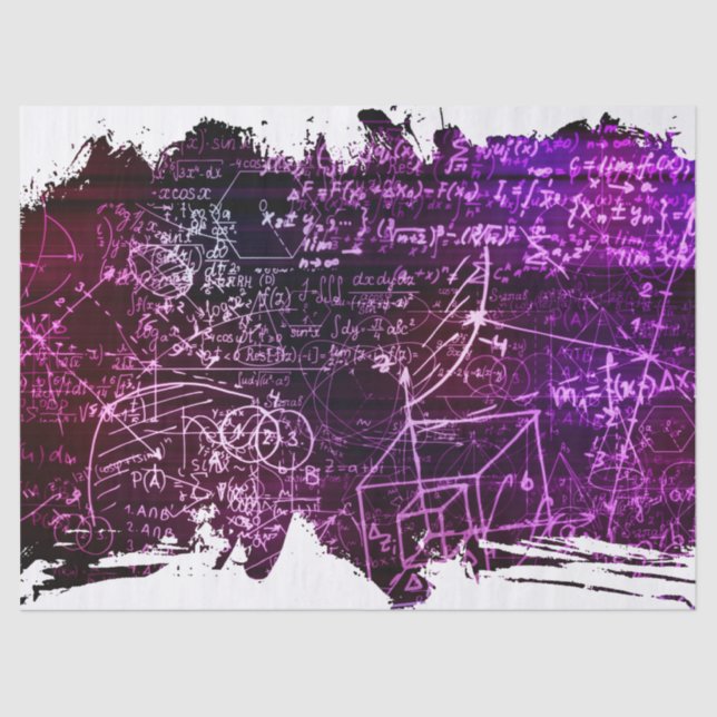 Formulas in mathematical space tissue paper (Front)