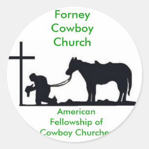 Forney Cowboy Church Classic Round Sticker