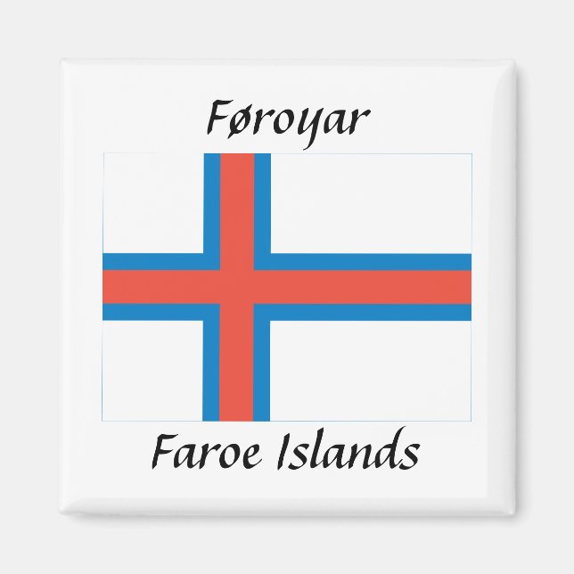 Føroyar - Faroe Islands Flag Magnet (Front)