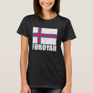 Føroyar Flag Grunge Vintage Souvenir Faroe Islands T-Shirt