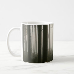forrest and tree silhouettes in nature coffee mug