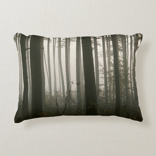 forrest and tree silhouettes in nature decorative cushion (Front)