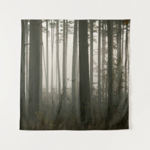 forrest and tree silhouettes in nature tapestry