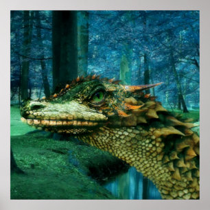 Forrest Dragon Poster