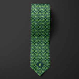 Forrest Green Mandala Groomsman Tie