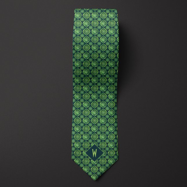 Forrest Green Mandala Groomsman Tie (Creator Uploaded)