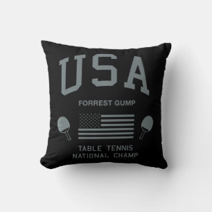 Forrest Gump USA Table Tennis National Champ Cushion
