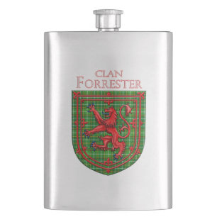 Forrester Hunting Tartan Scottish Plaid Hip Flask