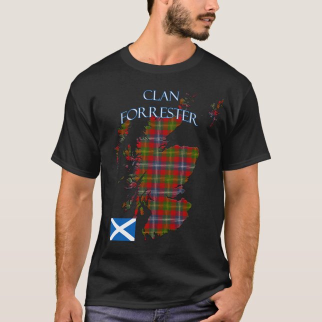 Forrester Scottish Clan Tartan Scotland T-Shirt (Front)