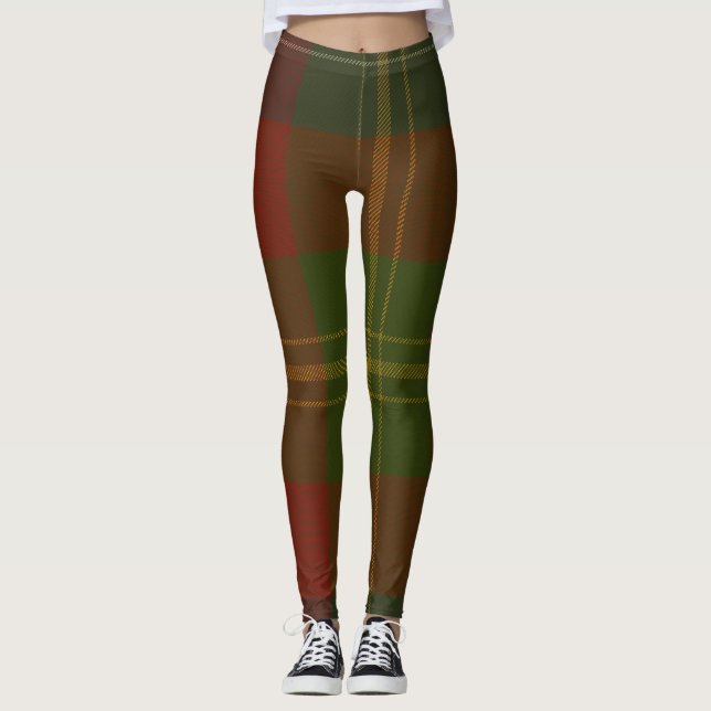 Forrester Tartan Clan Plaid Leggings (Front)