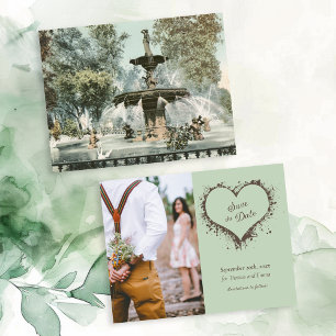 Forsyth Fountain Savannah GA Photo Save the Date Invitation