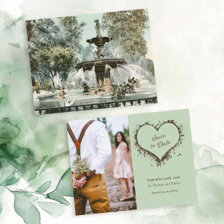 Forsyth Fountain Savannah GA Photo Save the Date Invitation