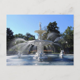 Forsyth Park Fountain, Savannah, Georgia, Postcard