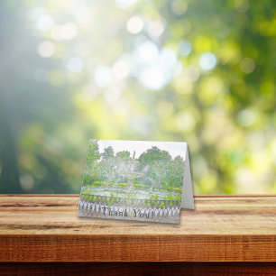 Forsyth Park Fountain Watercolor Thank You Card