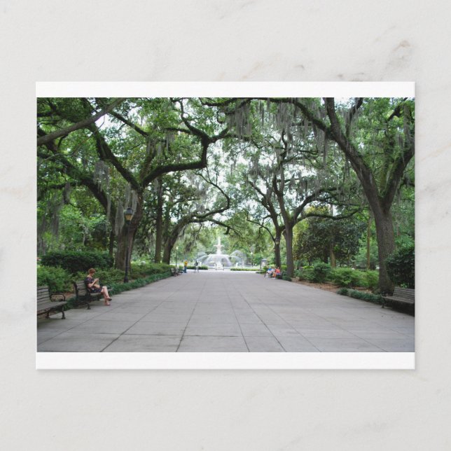 Forsyth Park in Savannah, GA Postcard (Front)