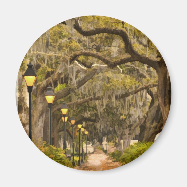 Forsyth Park - Photo, Savannah, Georgia (GA) USA Magnet (Front)