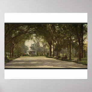 Forsyth Park, Savannah, Georgia circa 1901 Poster