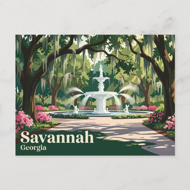 Forsyth Park USA Postcard (Front)