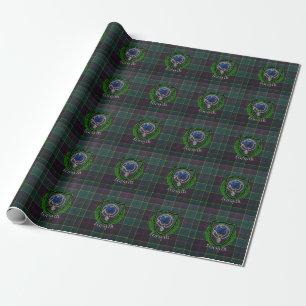 Forsyth Scottish Clan Tartan & Crest Wrapping Paper