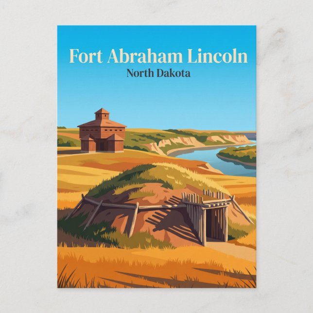 Fort Abraham Lincoln State Park USA Postcard (Front)