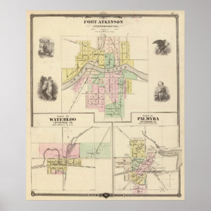Fort Atkinson, Waterloo and Palmyra, Jefferson Co Poster